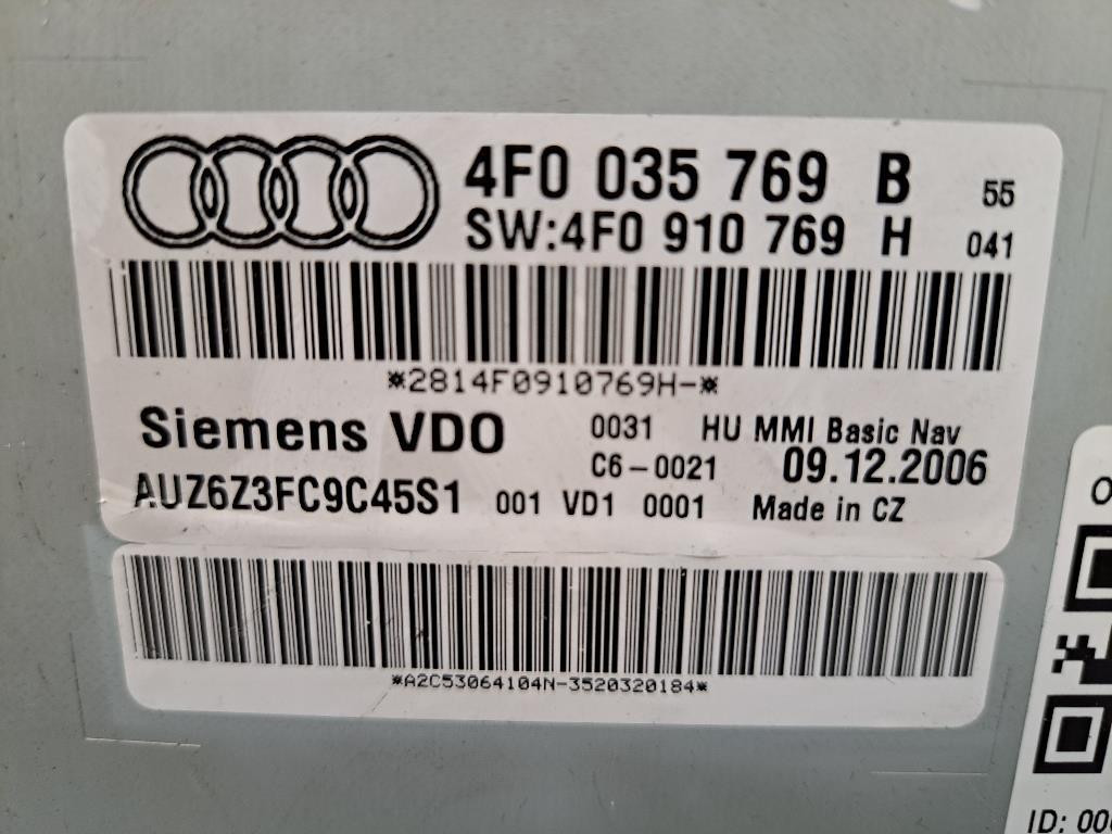 Lettore DVD AUDI A6 Avant Serie C6 (4F5) (04>12)