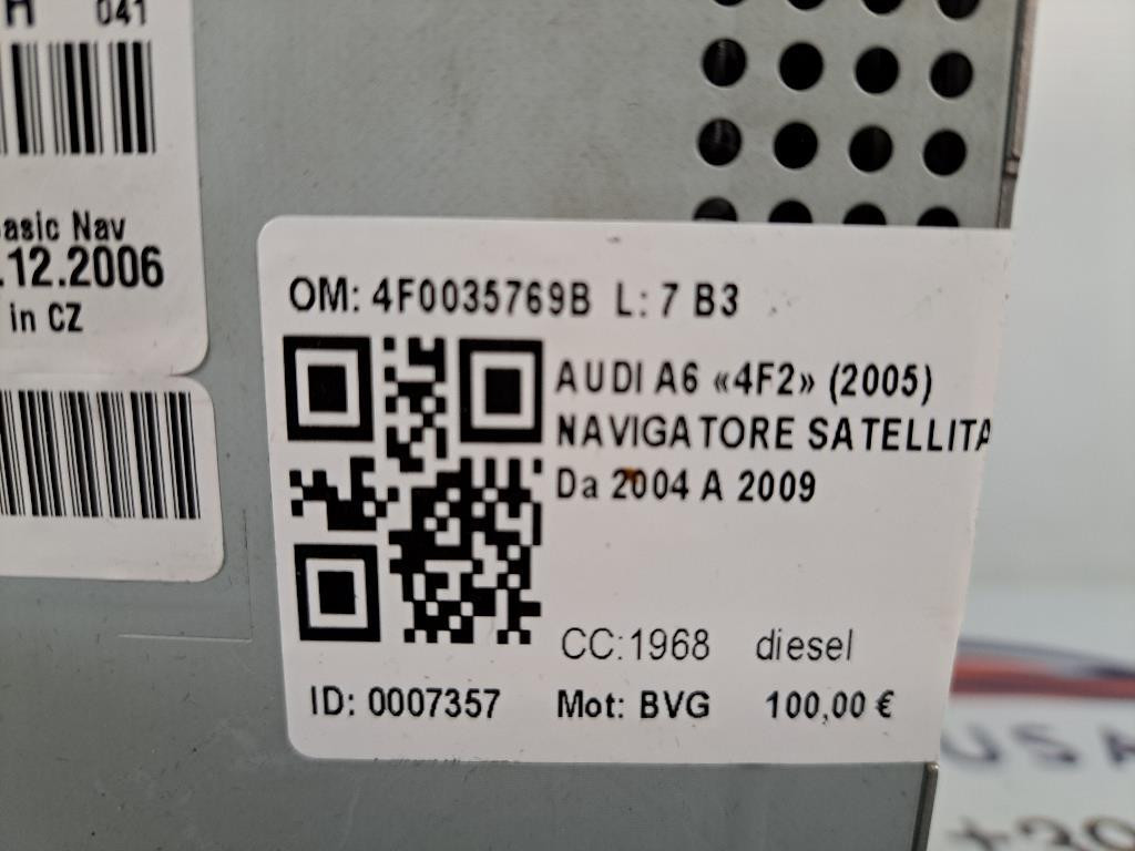 Lettore DVD AUDI A6 Avant Serie C6 (4F5) (04>12)