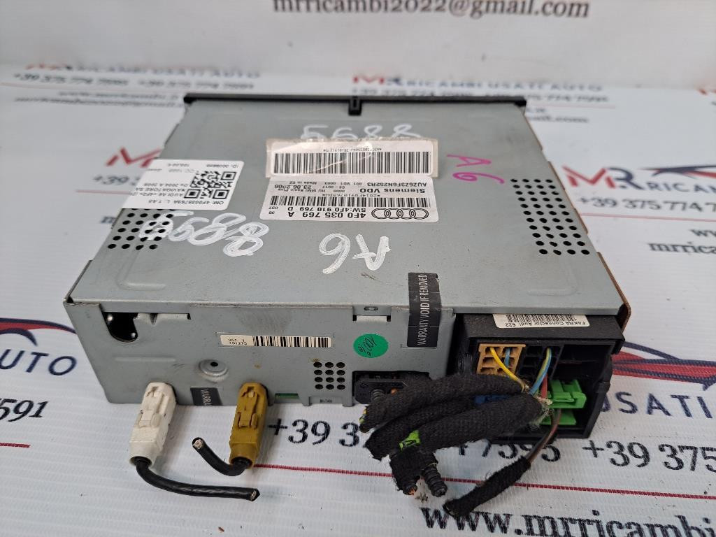 Lettore DVD AUDI A6 Avant Serie C6 (4F5) (04>12)