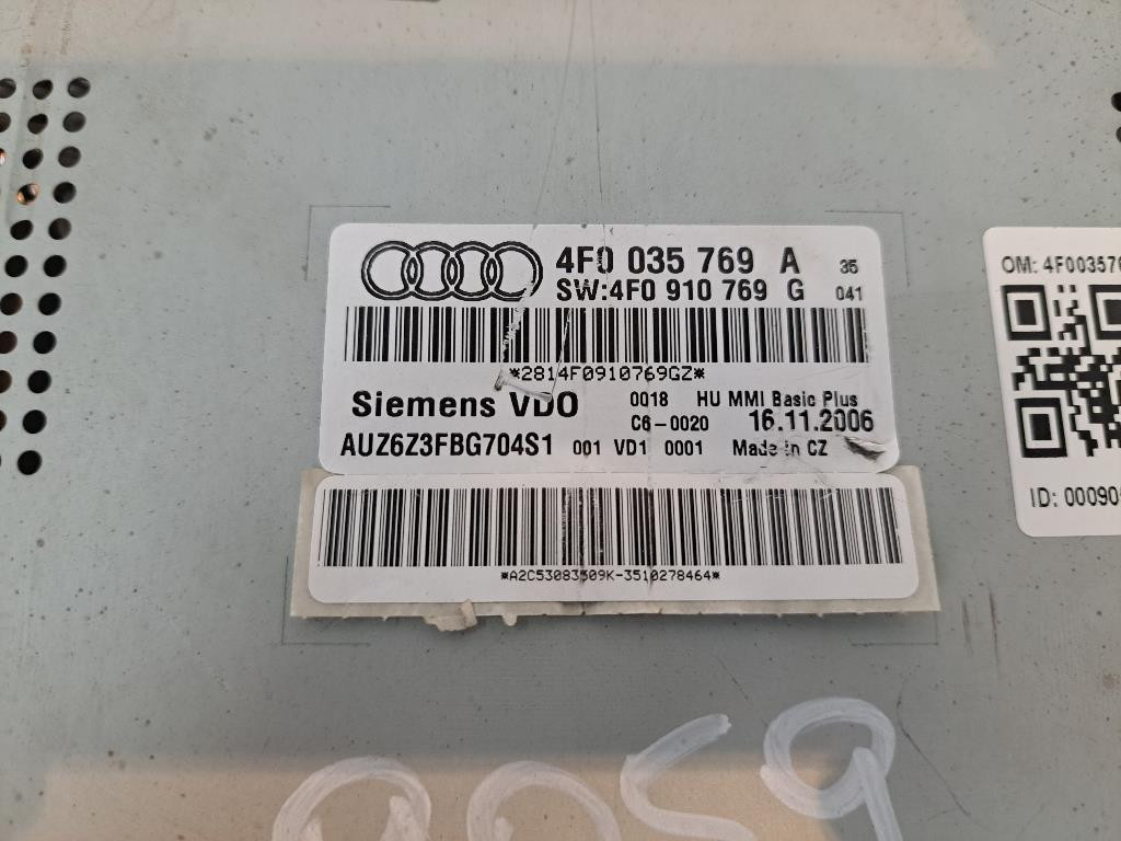 Lettore DVD AUDI A6 Avant Serie C6 (4F5) (04>12)