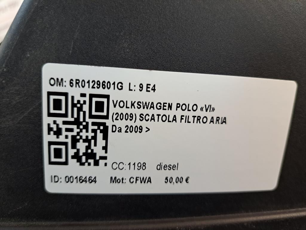 Box scatola filtro aria VOLKSWAGEN Polo 5° Serie