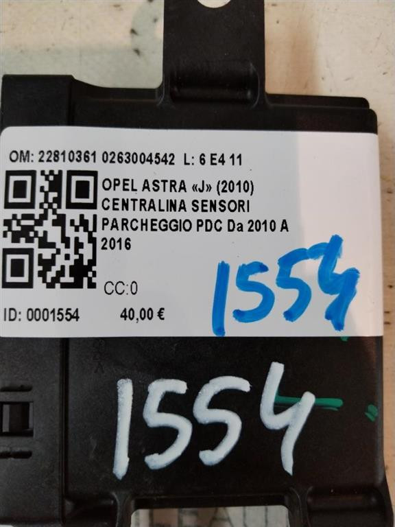 Centralina sensori di parcheggio OPEL Astra J