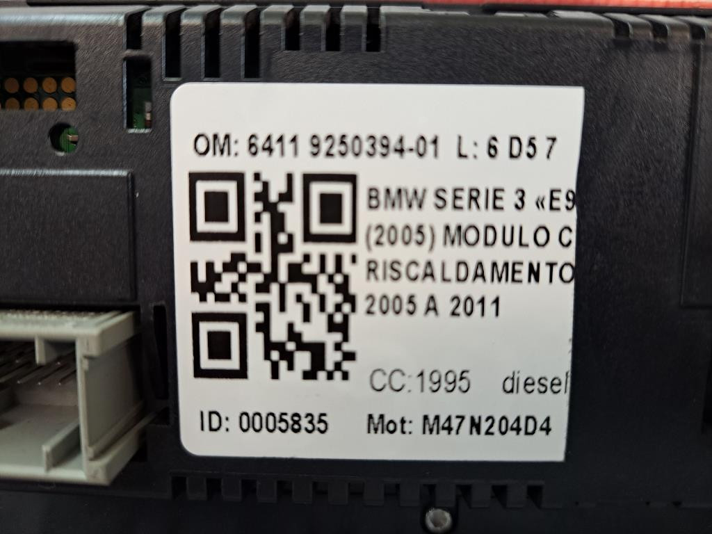 Comandi Clima BMW Serie 3 E90 Berlina 2° Serie