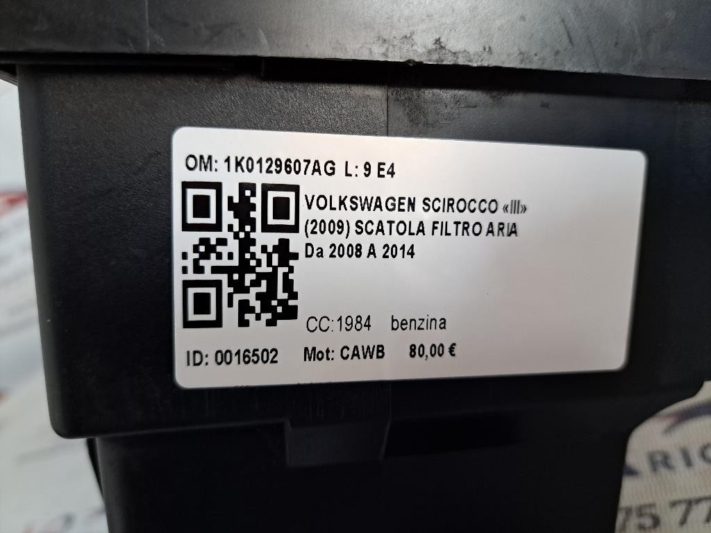 Box scatola filtro aria VOLKSWAGEN Scirocco Serie (137) (08>14)