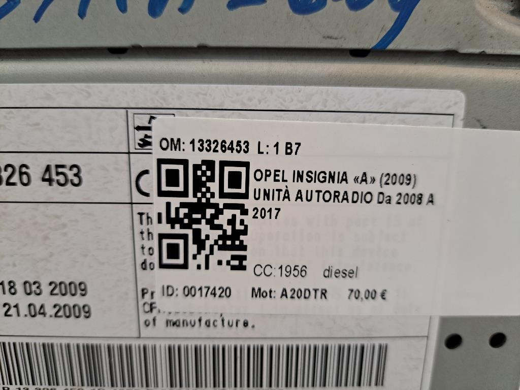 Autoradio OPEL Insignia Berlina
