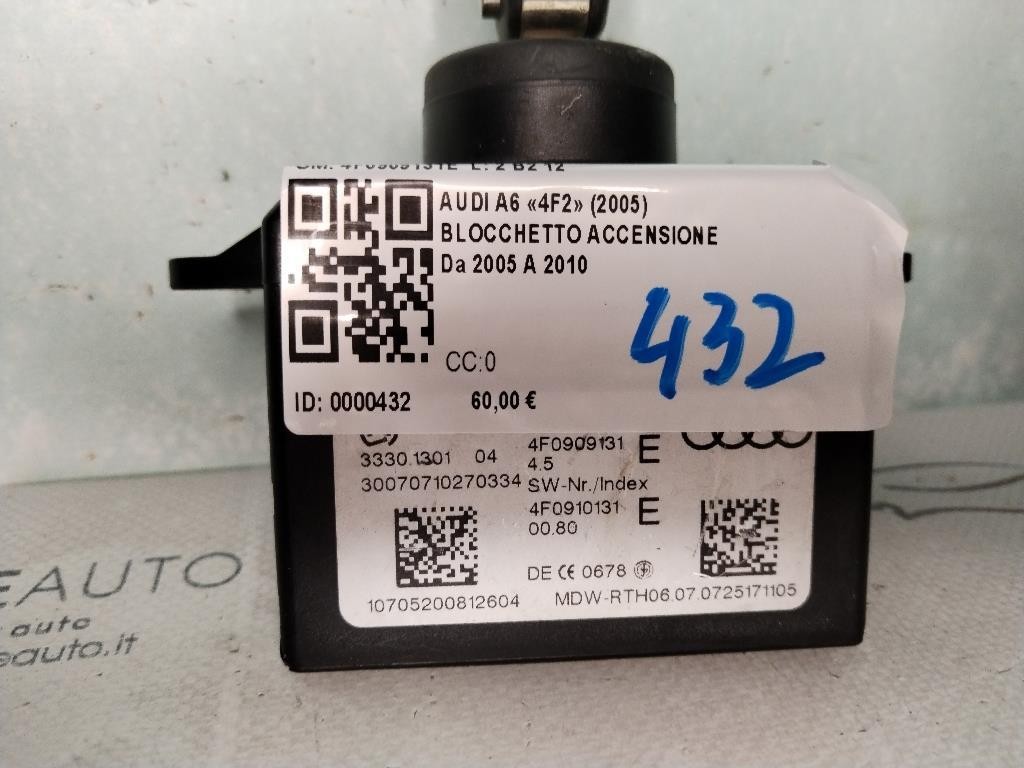 Blocchetto Accensione AUDI A6 Avant Serie C6 (4F5) (04>12)