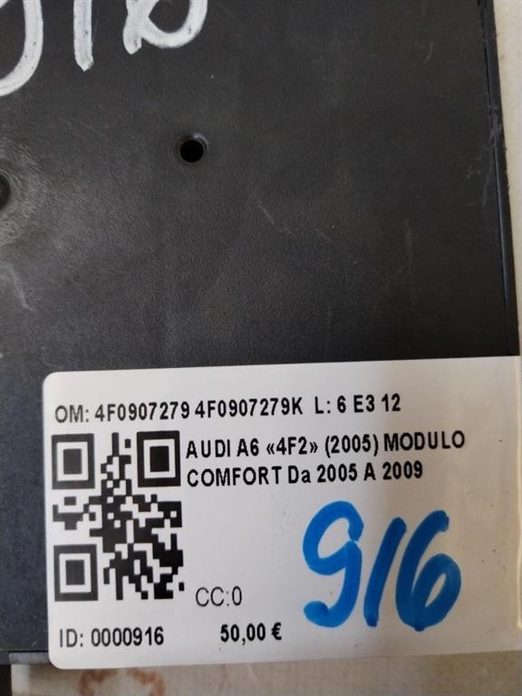 Centralina Comfort AUDI A6 Avant Serie C6 (4F5) (04>12)