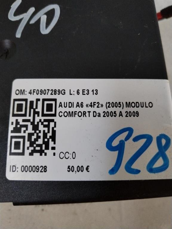Centralina Comfort AUDI A6 Avant Serie C6 (4F5) (04>12)