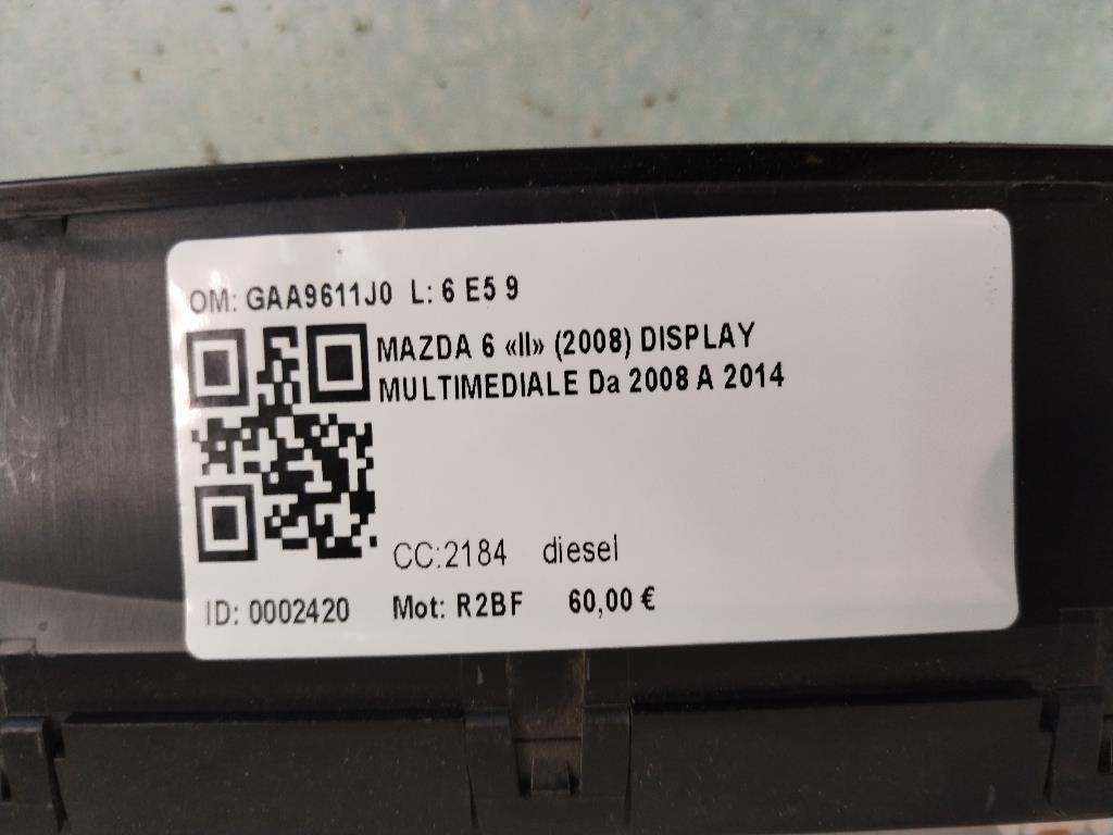 Display MAZDA 6 Berlina 2° Serie