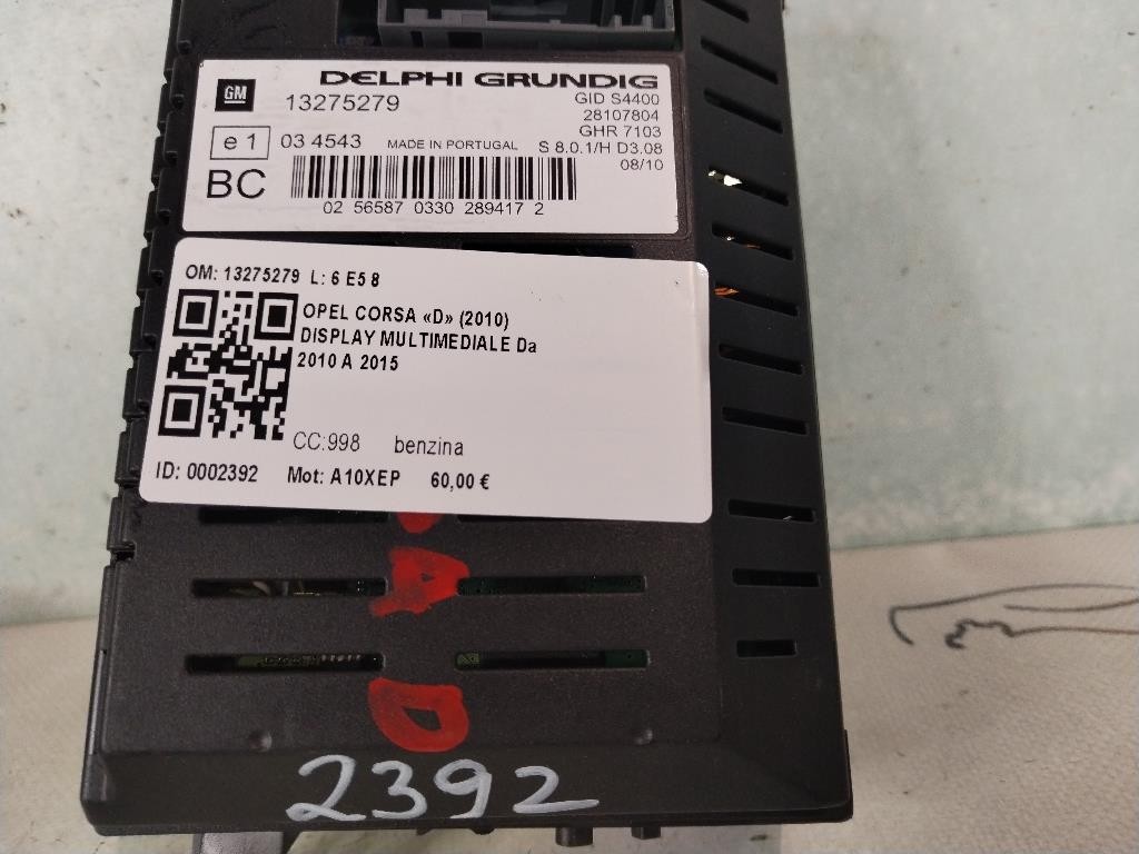 Display OPEL Corsa D 3P 2° Serie