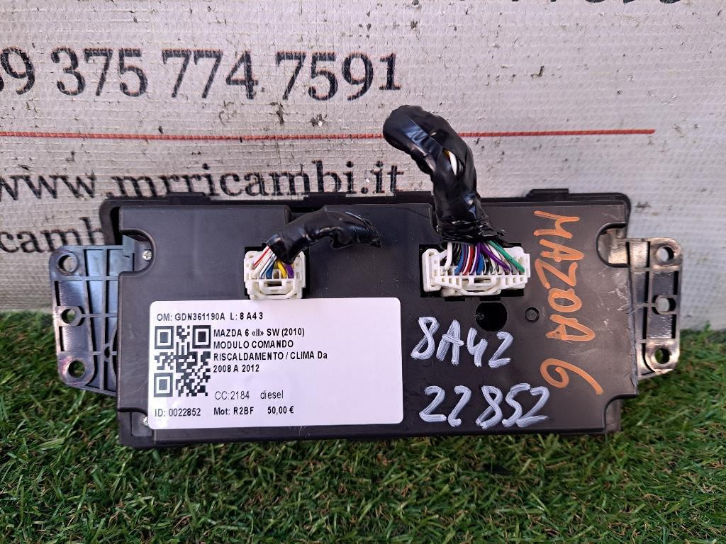 Comandi Clima MAZDA 6 Berlina 2° Serie