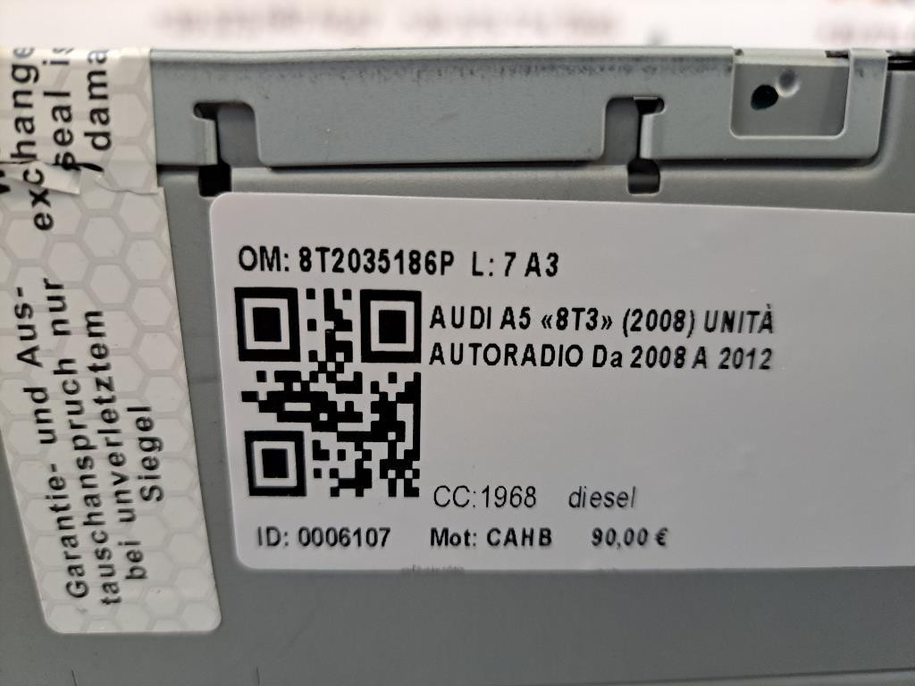 Autoradio AUDI A5 Berlina Serie (8T3) (07>)
