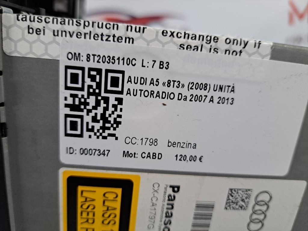 Caricatore CD AUDI A5 Berlina Serie (8T3) (07>)