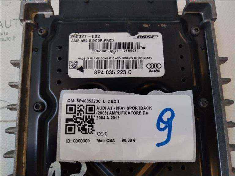 Amplificatore autoradio AUDI A3 Serie (8P1) (03>05)