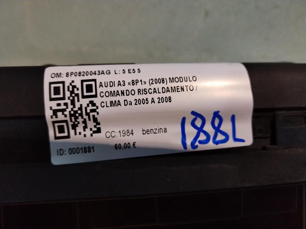 Comandi Clima AUDI A3 Serie (8P1) (05>08)