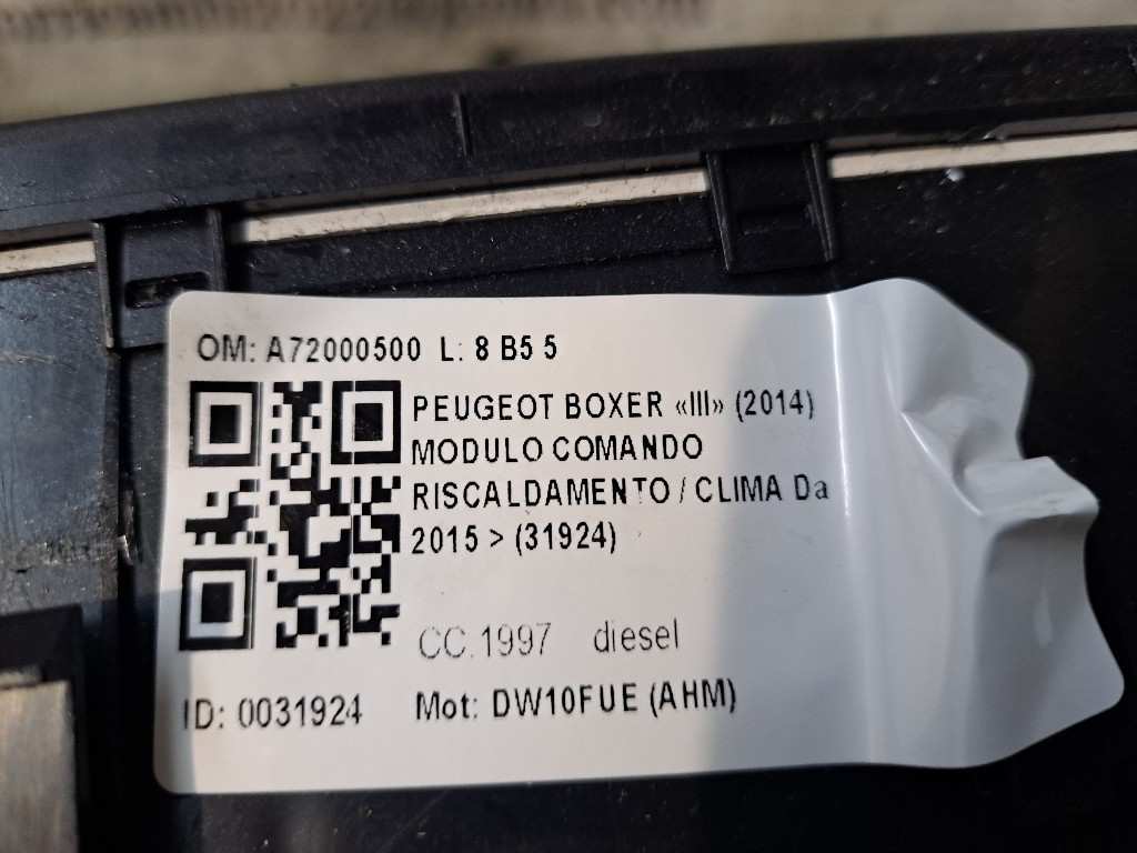 Comandi Clima PEUGEOT Boxer 4° Serie
