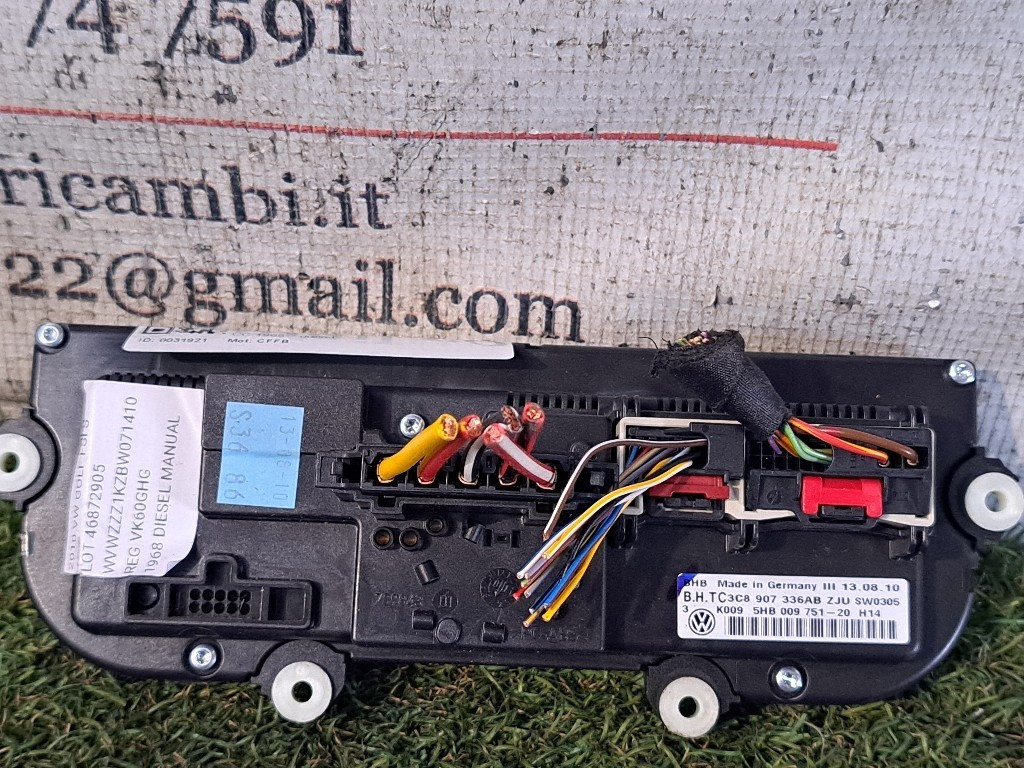 Comandi Clima VOLKSWAGEN Golf 6 Berlina (08>12)