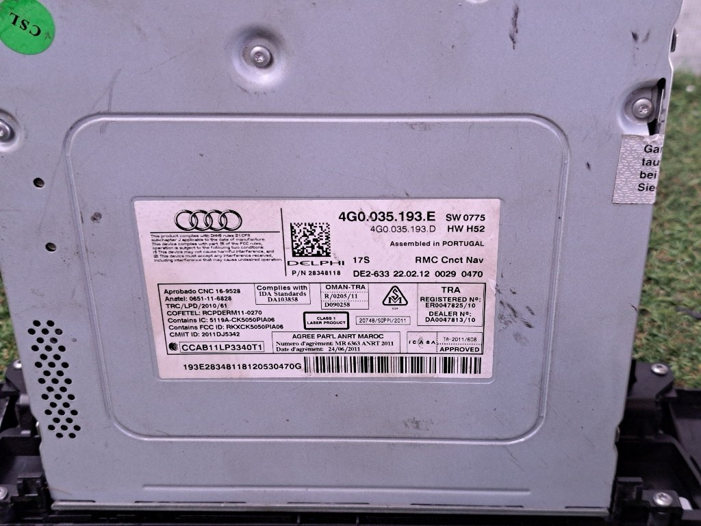 Unità di controllo multimediale navigatore GPS AUDI A6 Berlina Serie C7 (4GC) (11>)
