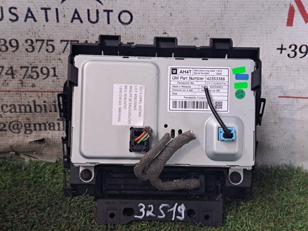 Display multifunzione computer di bordo OPEL Astra J 2° Serie