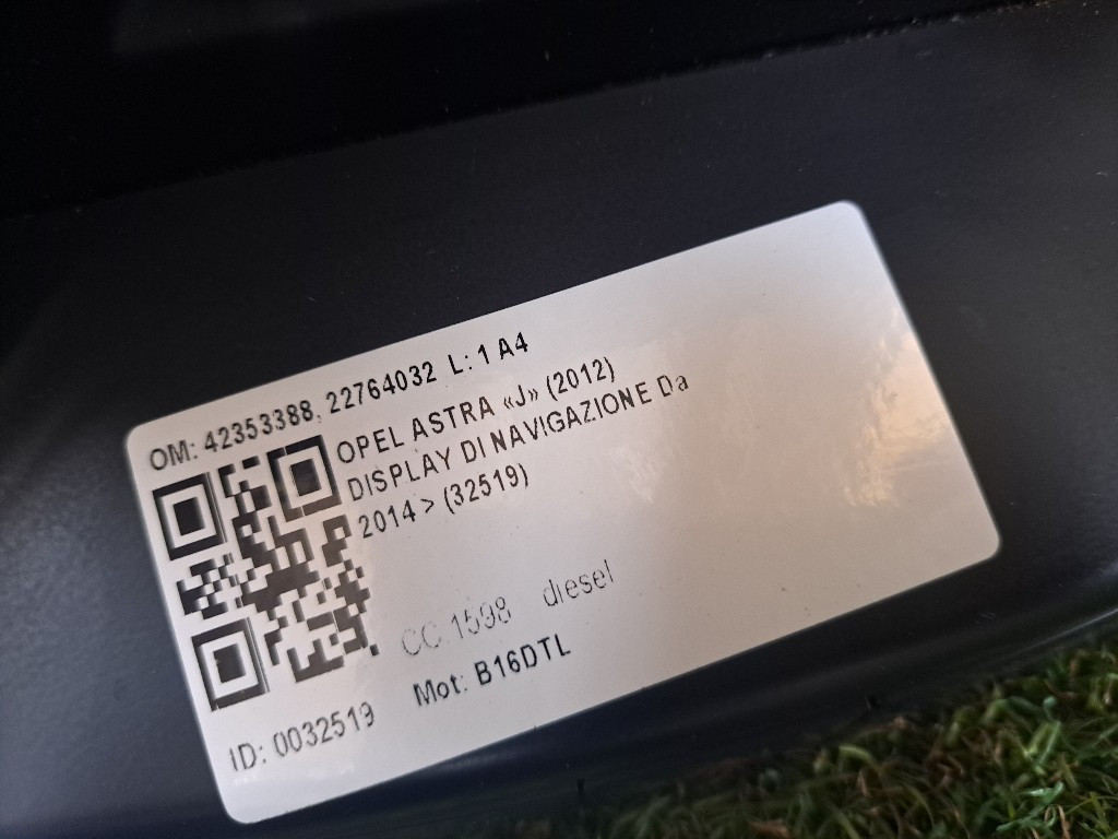 Display multifunzione computer di bordo OPEL Astra J 2° Serie