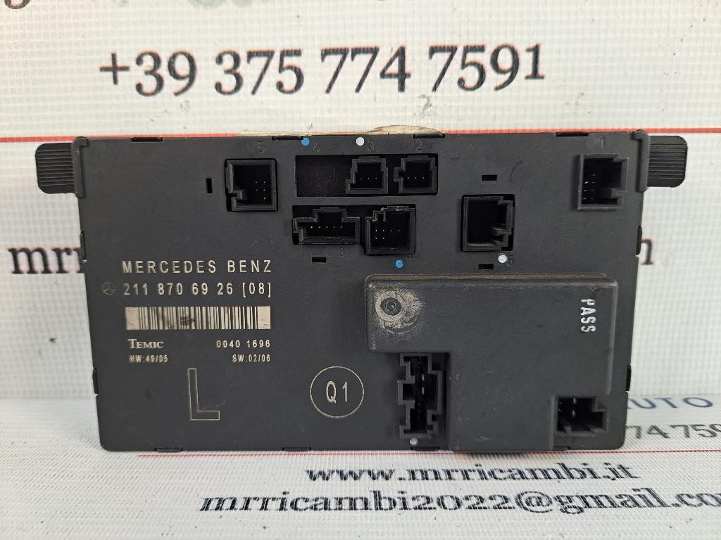 Centralina porta SX guida MERCEDES Classe E Berlina W211 2° Serie