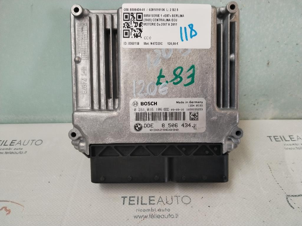 Centralina motore BMW Serie 1 Serie (E87) (04>07)